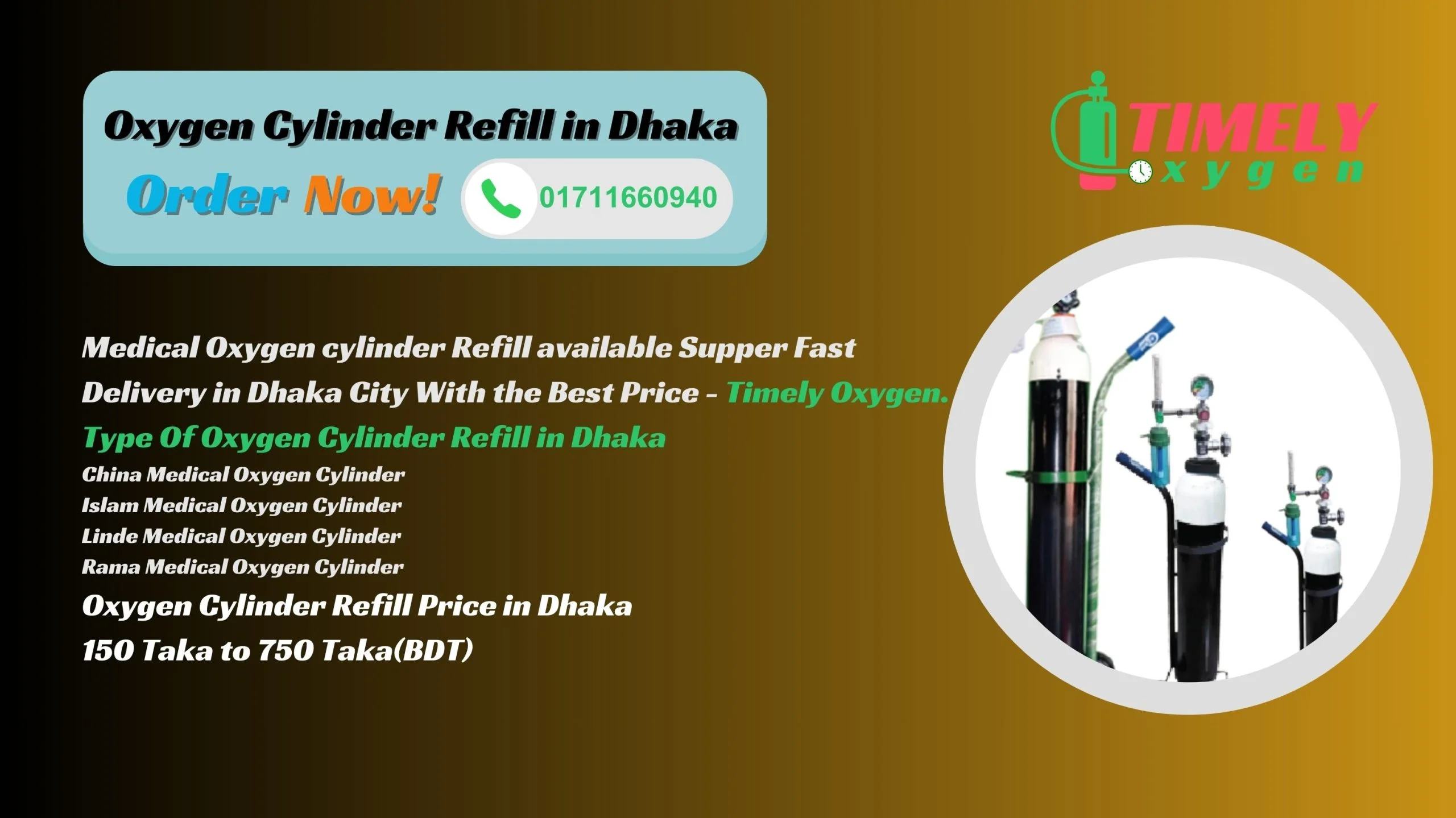 Oxygen Cylinder refill Price in Dhaka Bangladesh
